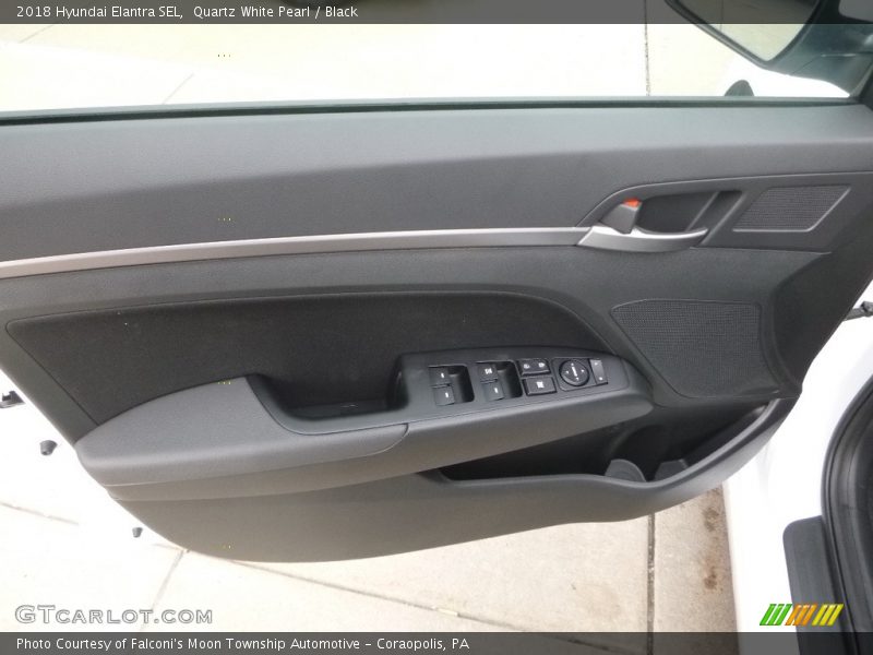 Quartz White Pearl / Black 2018 Hyundai Elantra SEL