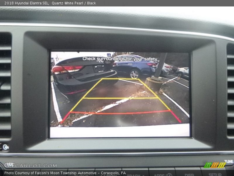 Quartz White Pearl / Black 2018 Hyundai Elantra SEL