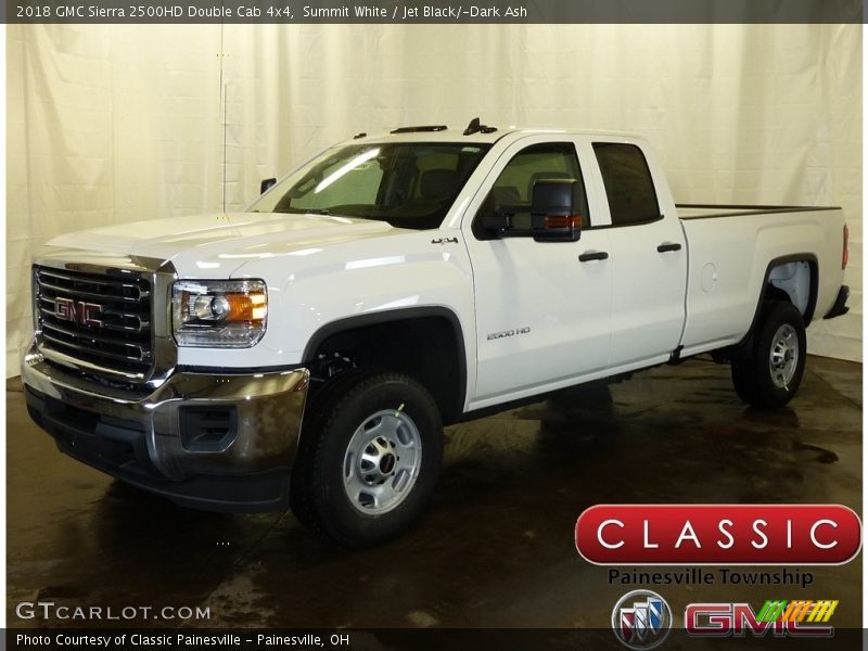 Summit White / Jet Black/­Dark Ash 2018 GMC Sierra 2500HD Double Cab 4x4
