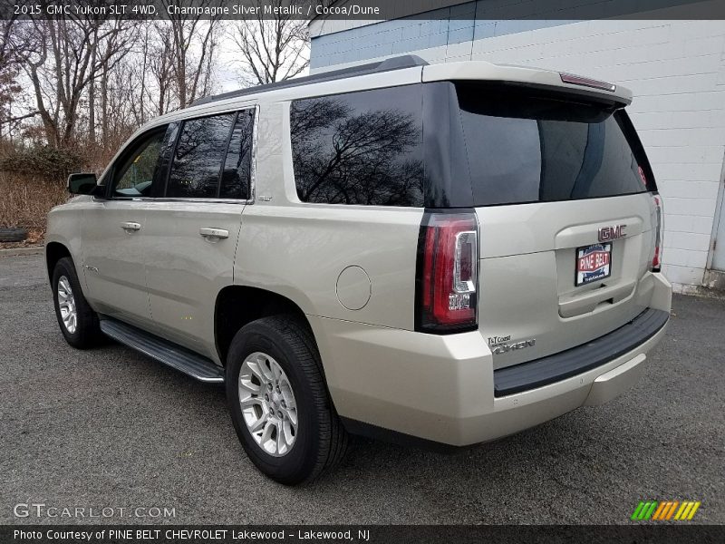 Champagne Silver Metallic / Cocoa/Dune 2015 GMC Yukon SLT 4WD