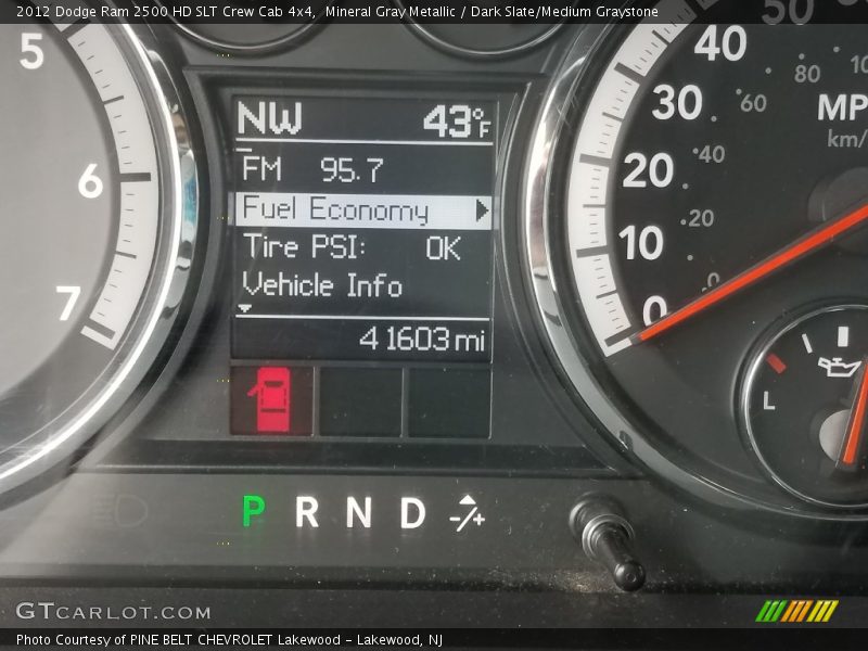 Mineral Gray Metallic / Dark Slate/Medium Graystone 2012 Dodge Ram 2500 HD SLT Crew Cab 4x4