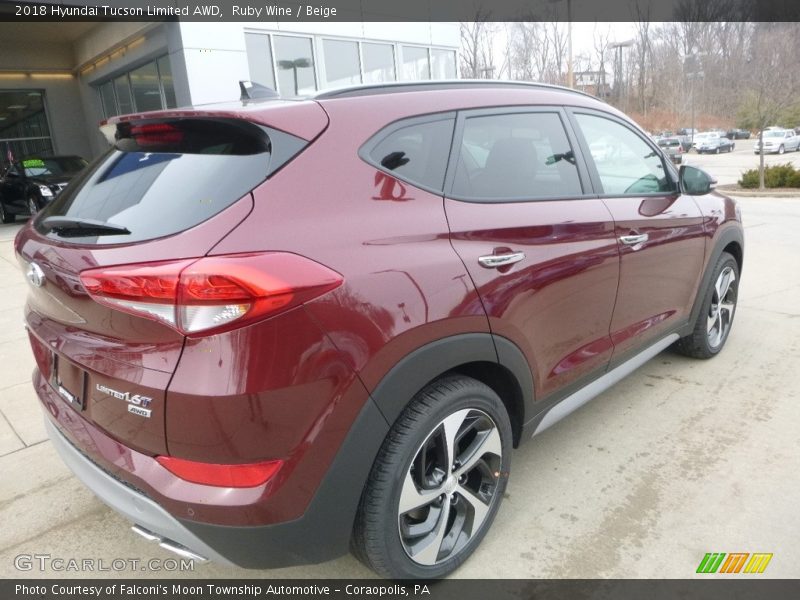 Ruby Wine / Beige 2018 Hyundai Tucson Limited AWD