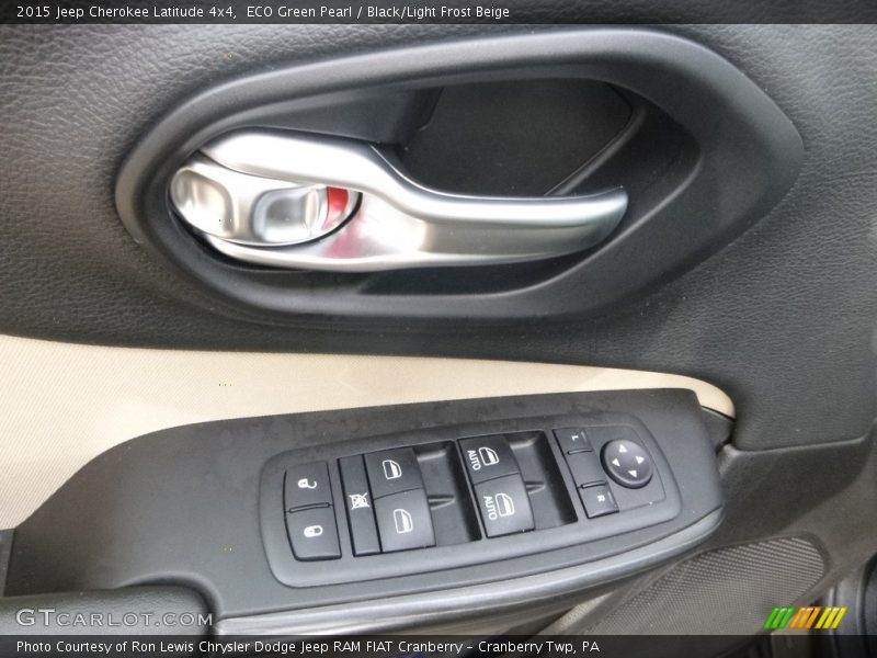 ECO Green Pearl / Black/Light Frost Beige 2015 Jeep Cherokee Latitude 4x4