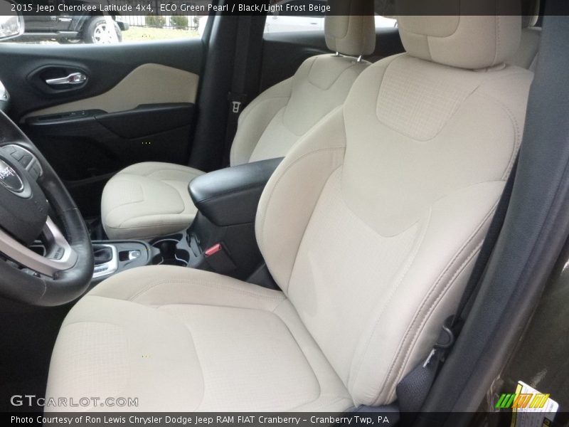 ECO Green Pearl / Black/Light Frost Beige 2015 Jeep Cherokee Latitude 4x4