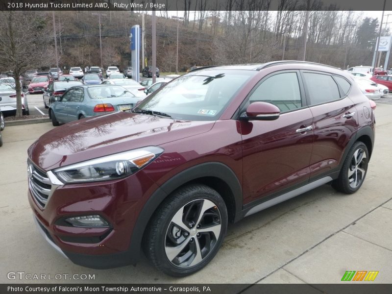 Ruby Wine / Beige 2018 Hyundai Tucson Limited AWD