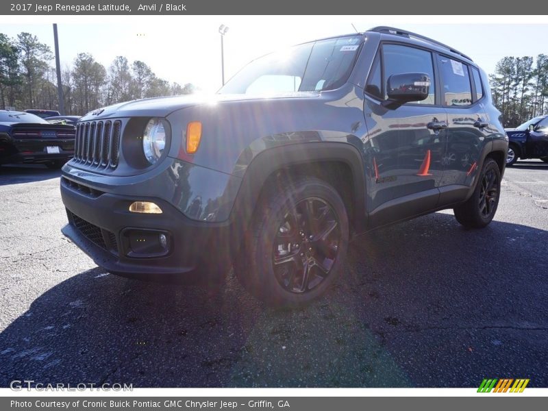 Anvil / Black 2017 Jeep Renegade Latitude