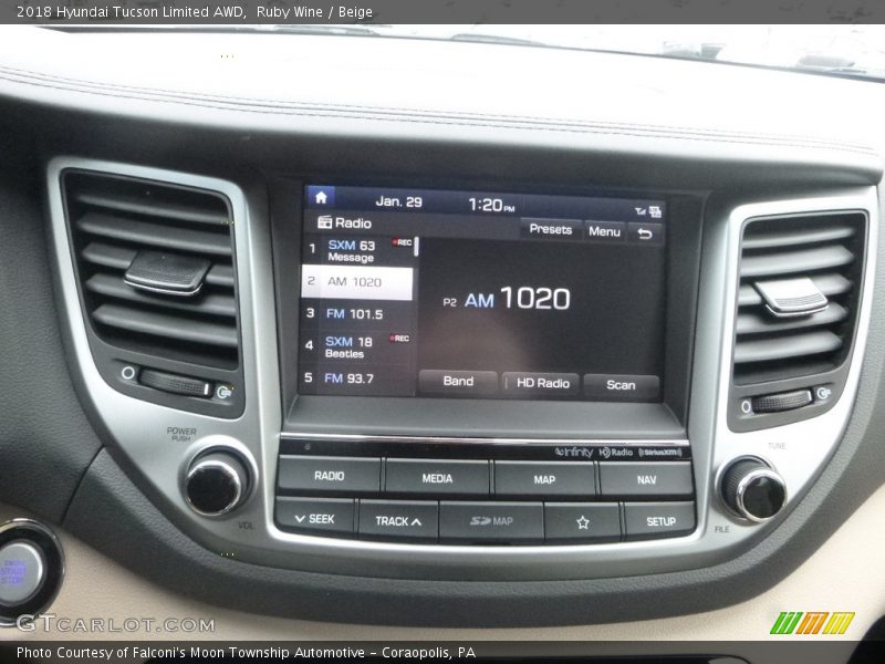 Ruby Wine / Beige 2018 Hyundai Tucson Limited AWD