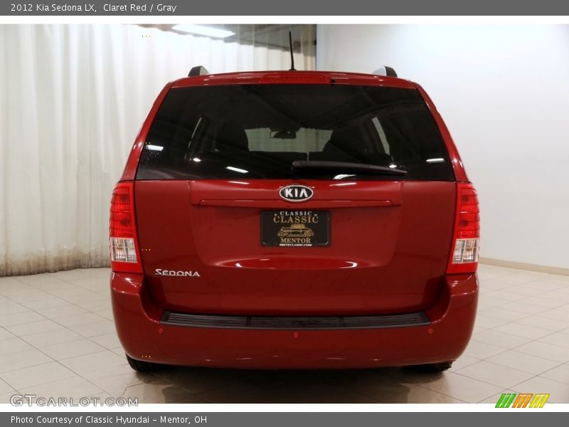 Claret Red / Gray 2012 Kia Sedona LX