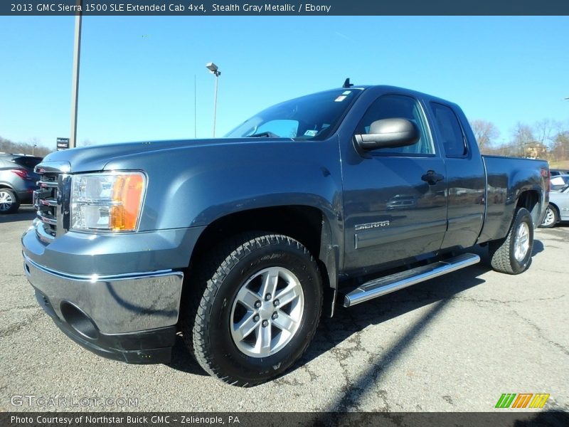 Stealth Gray Metallic / Ebony 2013 GMC Sierra 1500 SLE Extended Cab 4x4