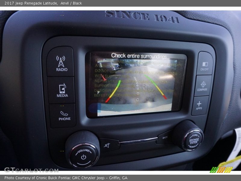 Anvil / Black 2017 Jeep Renegade Latitude