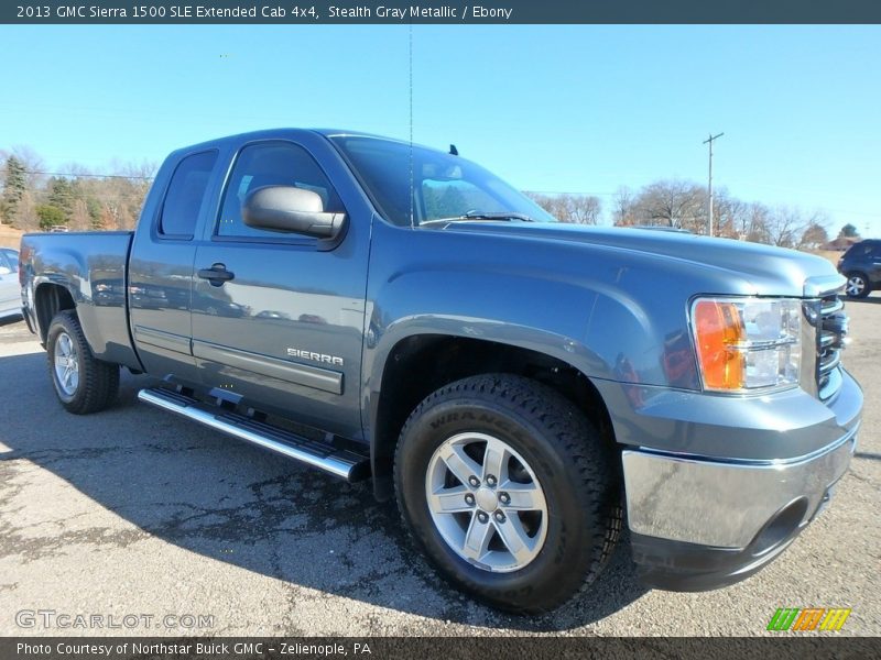Stealth Gray Metallic / Ebony 2013 GMC Sierra 1500 SLE Extended Cab 4x4