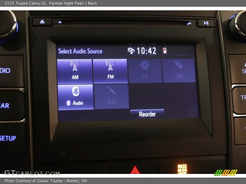Parisian Night Pearl / Black 2015 Toyota Camry LE