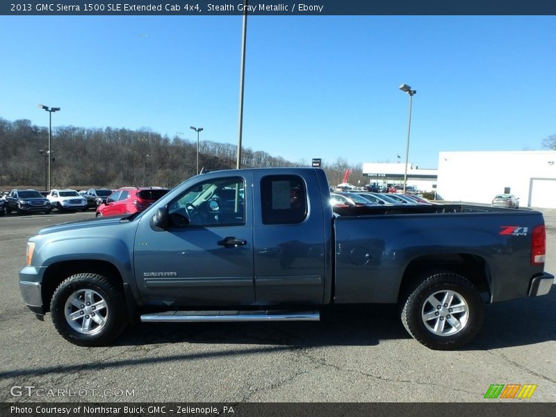 Stealth Gray Metallic / Ebony 2013 GMC Sierra 1500 SLE Extended Cab 4x4