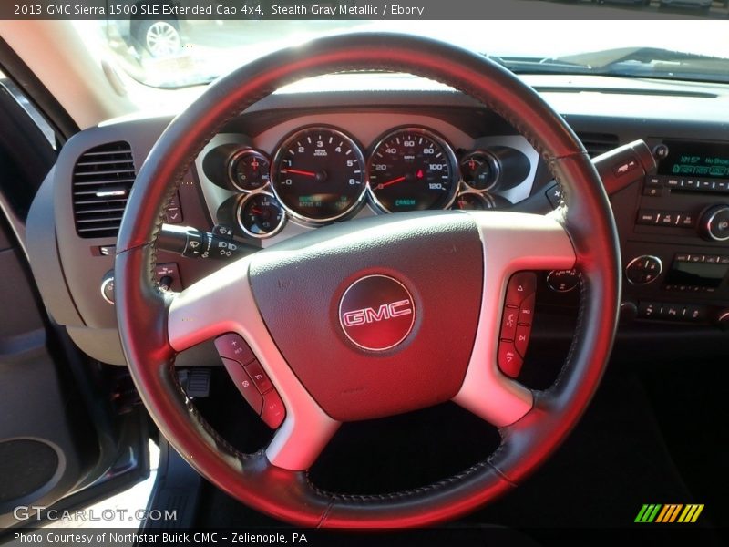 Stealth Gray Metallic / Ebony 2013 GMC Sierra 1500 SLE Extended Cab 4x4