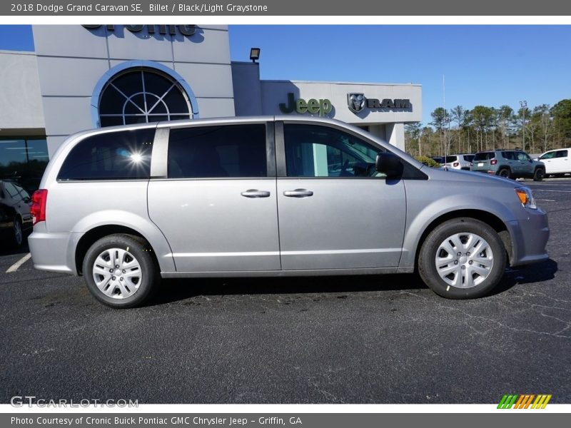 Billet / Black/Light Graystone 2018 Dodge Grand Caravan SE
