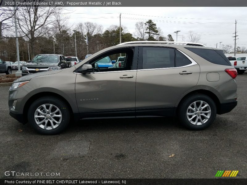 Pepperdust Metallic / Jet Black 2018 Chevrolet Equinox LT AWD
