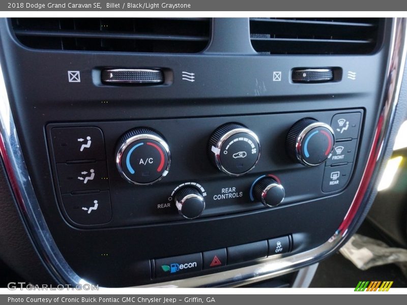 Billet / Black/Light Graystone 2018 Dodge Grand Caravan SE