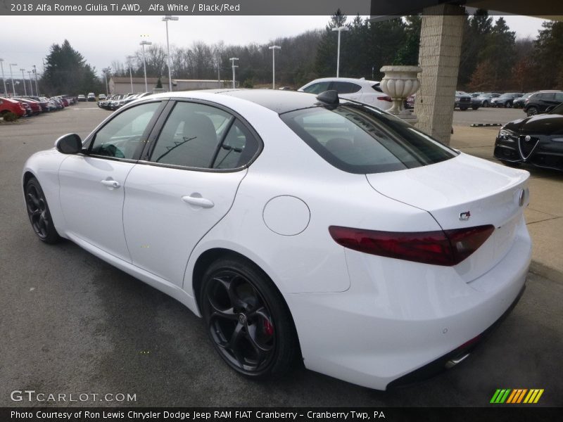 Alfa White / Black/Red 2018 Alfa Romeo Giulia Ti AWD