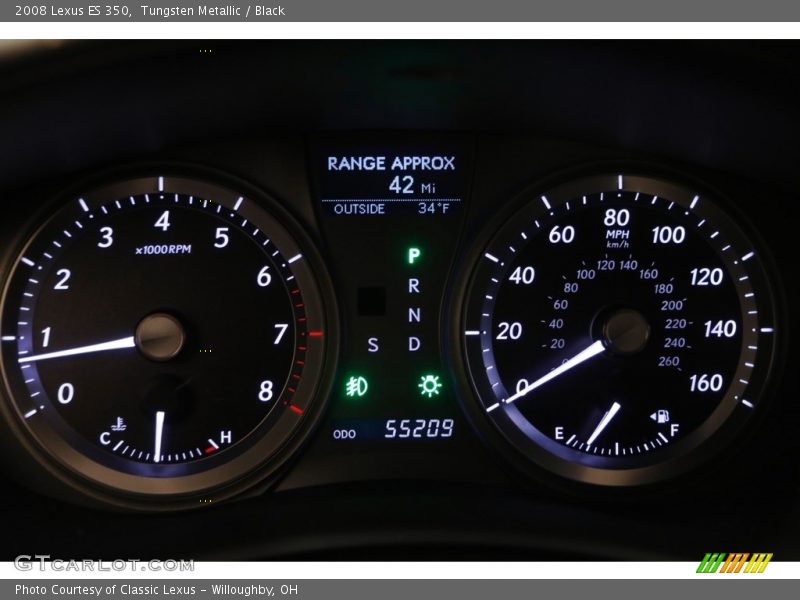 Tungsten Metallic / Black 2008 Lexus ES 350