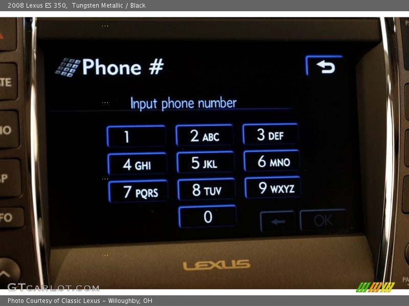 Tungsten Metallic / Black 2008 Lexus ES 350
