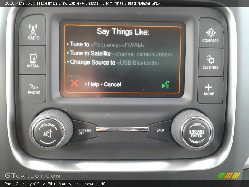 Bright White / Black/Diesel Gray 2018 Ram 5500 Tradesman Crew Cab 4x4 Chassis