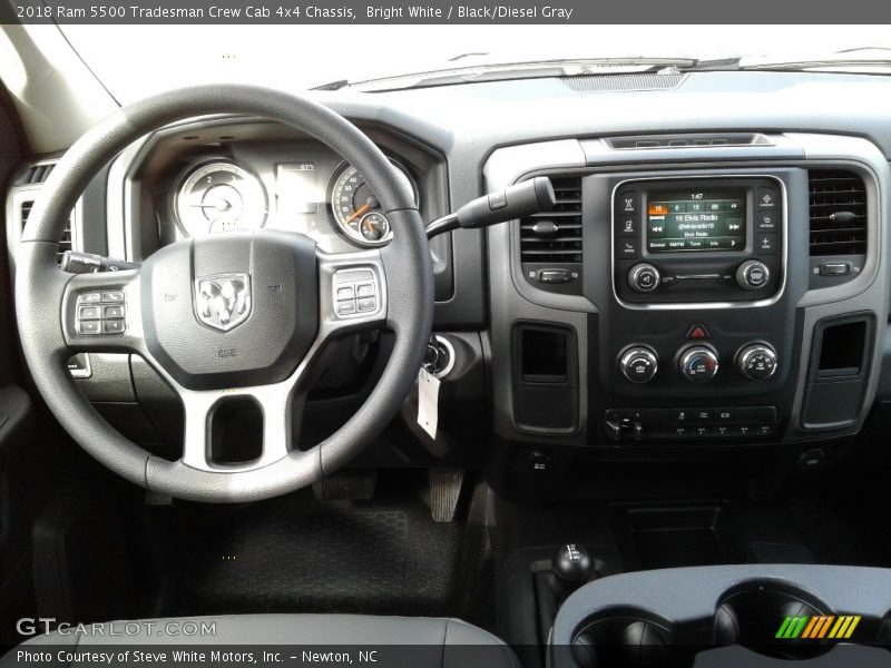 Bright White / Black/Diesel Gray 2018 Ram 5500 Tradesman Crew Cab 4x4 Chassis