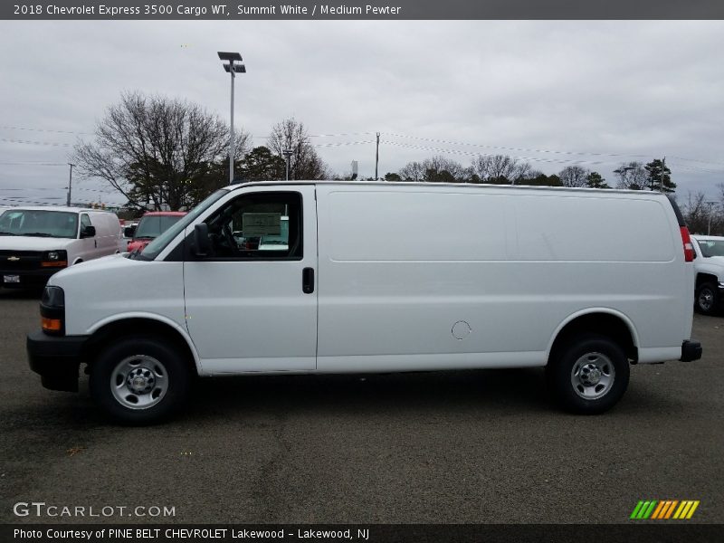 Summit White / Medium Pewter 2018 Chevrolet Express 3500 Cargo WT