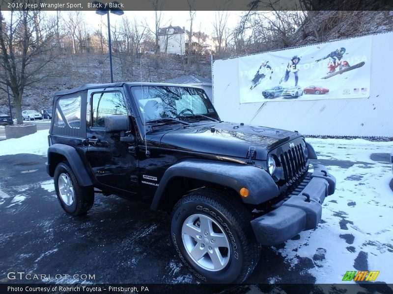 Black / Black 2016 Jeep Wrangler Sport