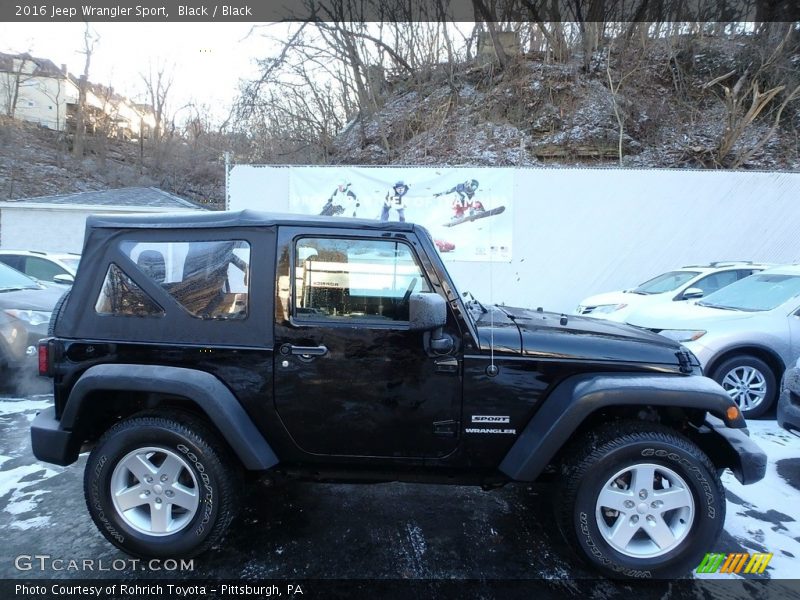 Black / Black 2016 Jeep Wrangler Sport