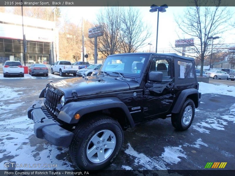 Black / Black 2016 Jeep Wrangler Sport