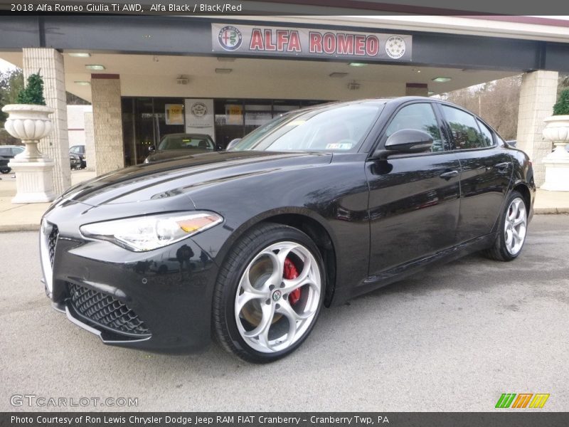 Alfa Black / Black/Red 2018 Alfa Romeo Giulia Ti AWD