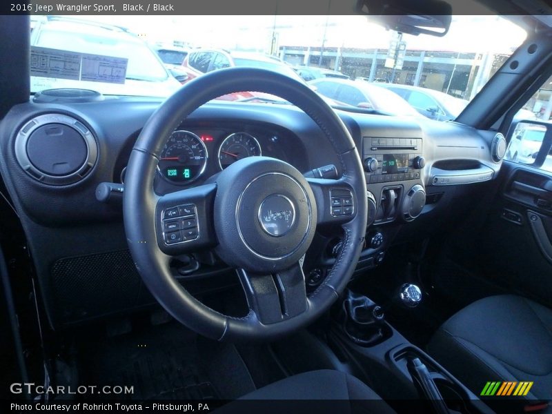 Black / Black 2016 Jeep Wrangler Sport