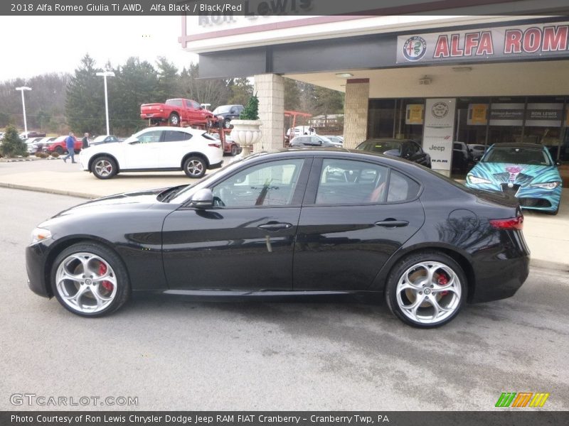 Alfa Black / Black/Red 2018 Alfa Romeo Giulia Ti AWD