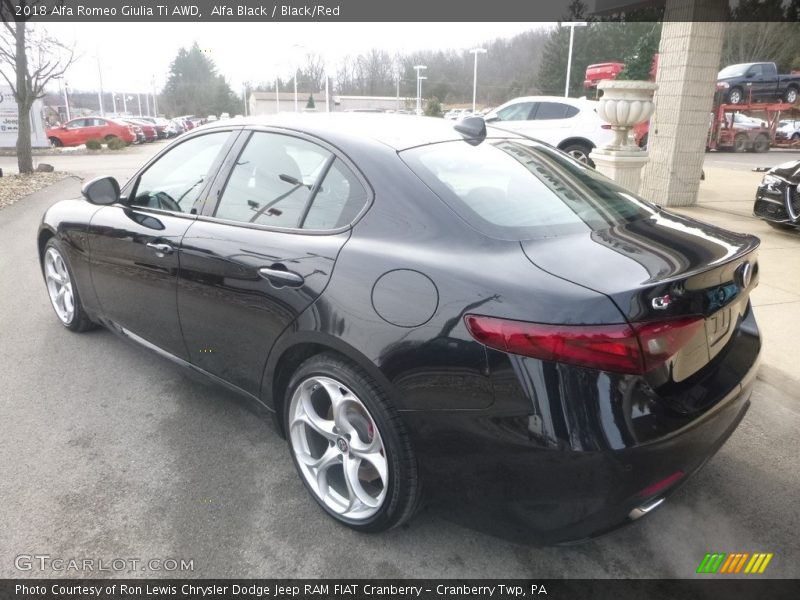 Alfa Black / Black/Red 2018 Alfa Romeo Giulia Ti AWD