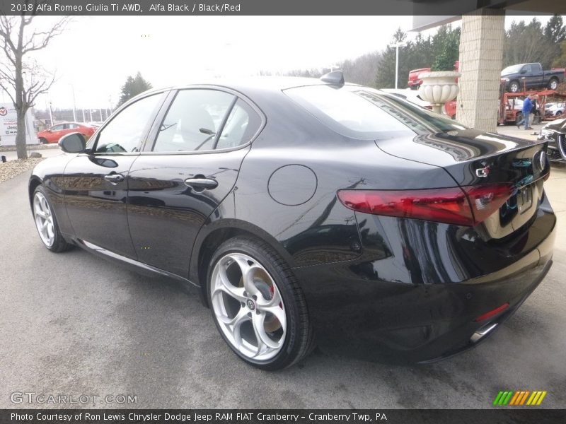Alfa Black / Black/Red 2018 Alfa Romeo Giulia Ti AWD