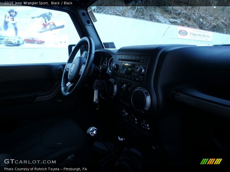 Black / Black 2016 Jeep Wrangler Sport