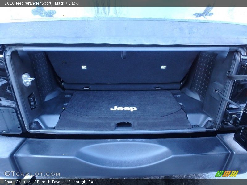 Black / Black 2016 Jeep Wrangler Sport