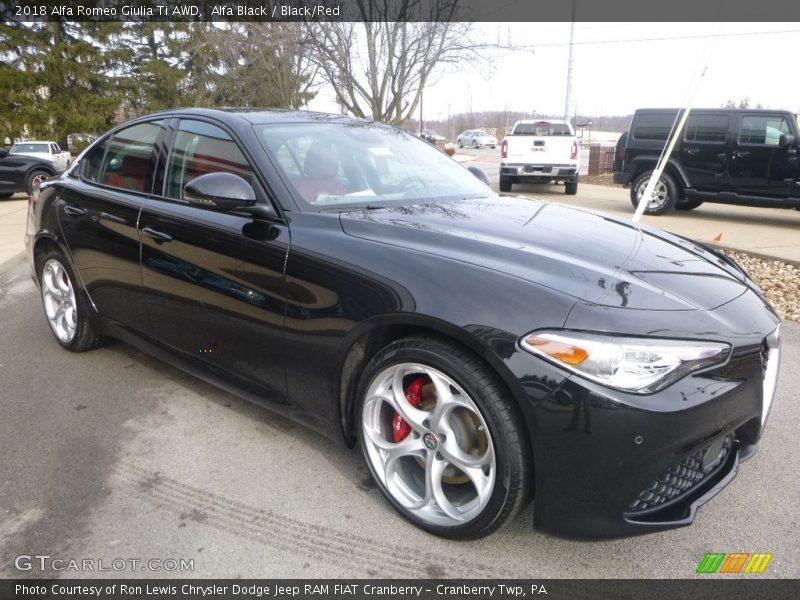 Alfa Black / Black/Red 2018 Alfa Romeo Giulia Ti AWD