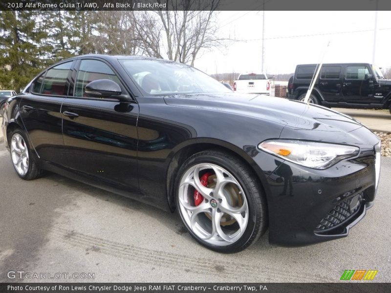 Alfa Black / Black/Red 2018 Alfa Romeo Giulia Ti AWD