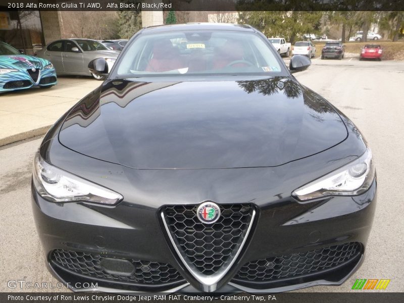 Alfa Black / Black/Red 2018 Alfa Romeo Giulia Ti AWD