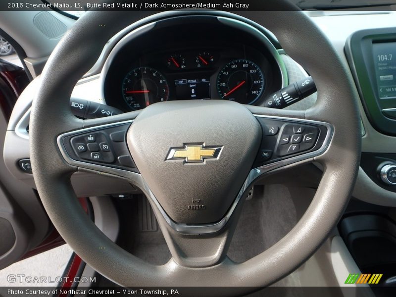 Butte Red Metallic / Dark Atmosphere/Medium Ash Gray 2016 Chevrolet Malibu LS
