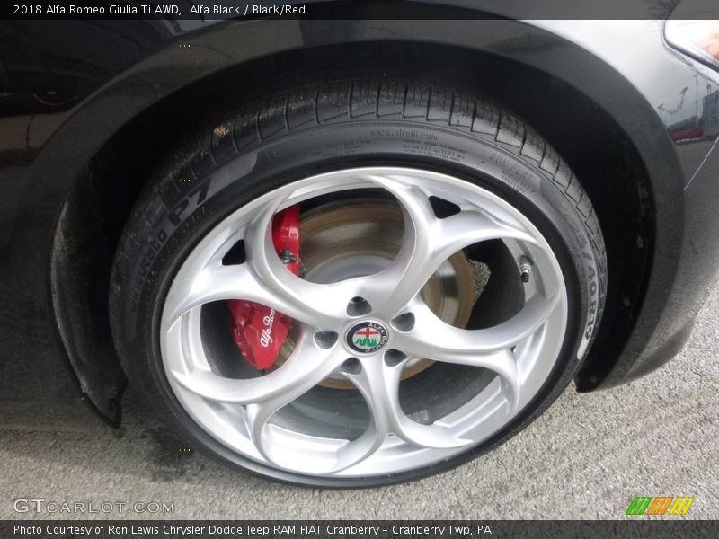 Alfa Black / Black/Red 2018 Alfa Romeo Giulia Ti AWD