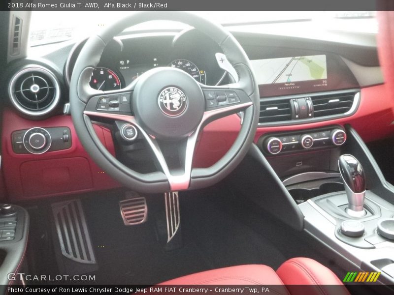 Alfa Black / Black/Red 2018 Alfa Romeo Giulia Ti AWD