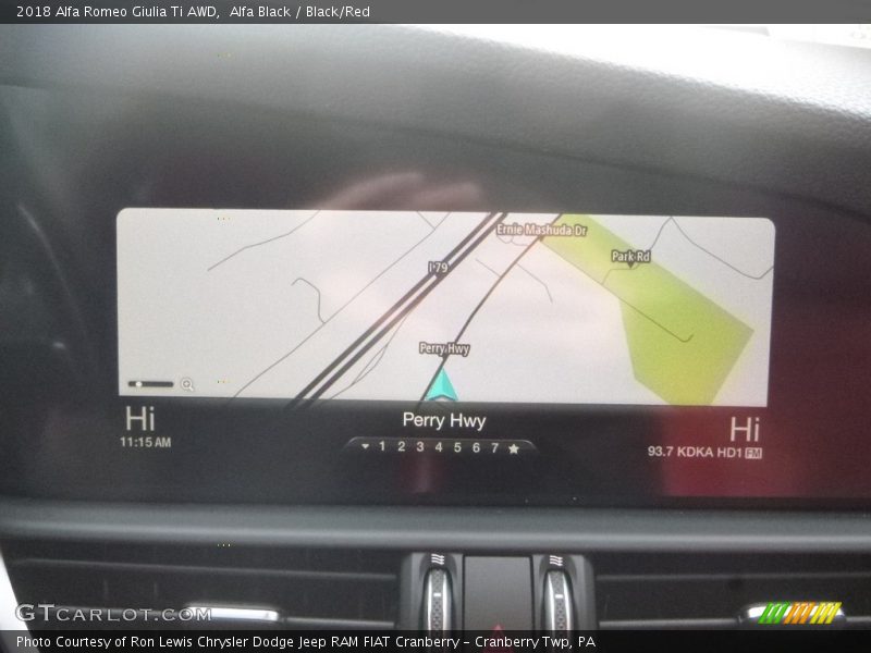 Alfa Black / Black/Red 2018 Alfa Romeo Giulia Ti AWD