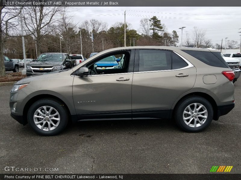 Pepperdust Metallic / Jet Black 2018 Chevrolet Equinox LT AWD