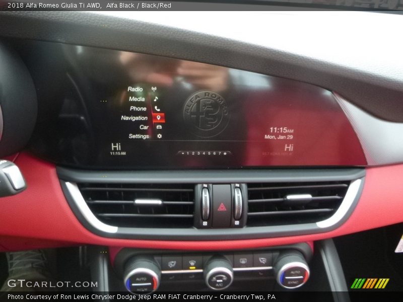 Alfa Black / Black/Red 2018 Alfa Romeo Giulia Ti AWD