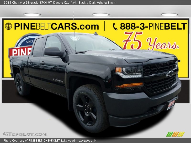 Black / Dark Ash/Jet Black 2018 Chevrolet Silverado 1500 WT Double Cab 4x4