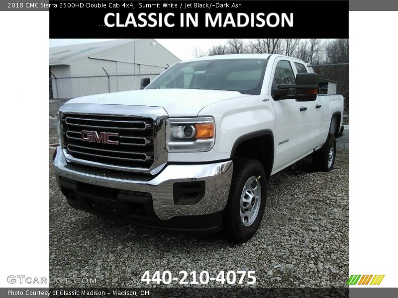 Summit White / Jet Black/­Dark Ash 2018 GMC Sierra 2500HD Double Cab 4x4