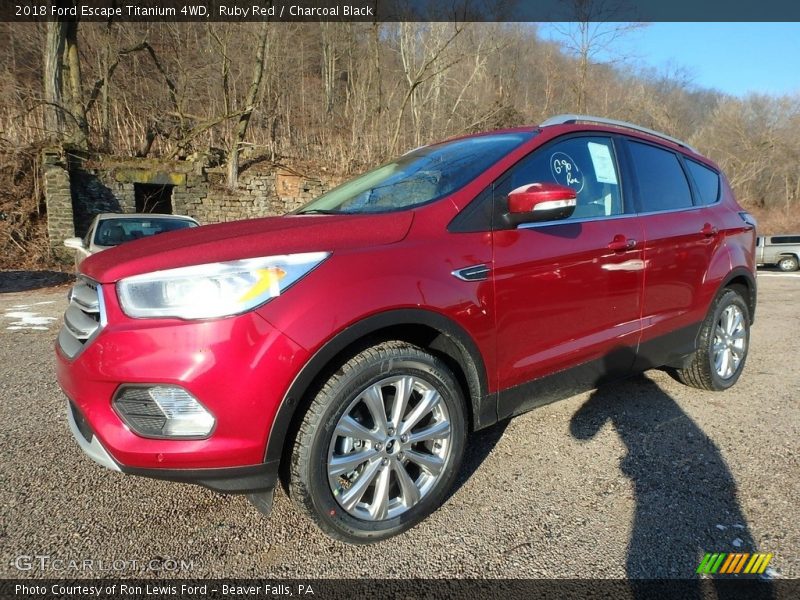 Ruby Red / Charcoal Black 2018 Ford Escape Titanium 4WD