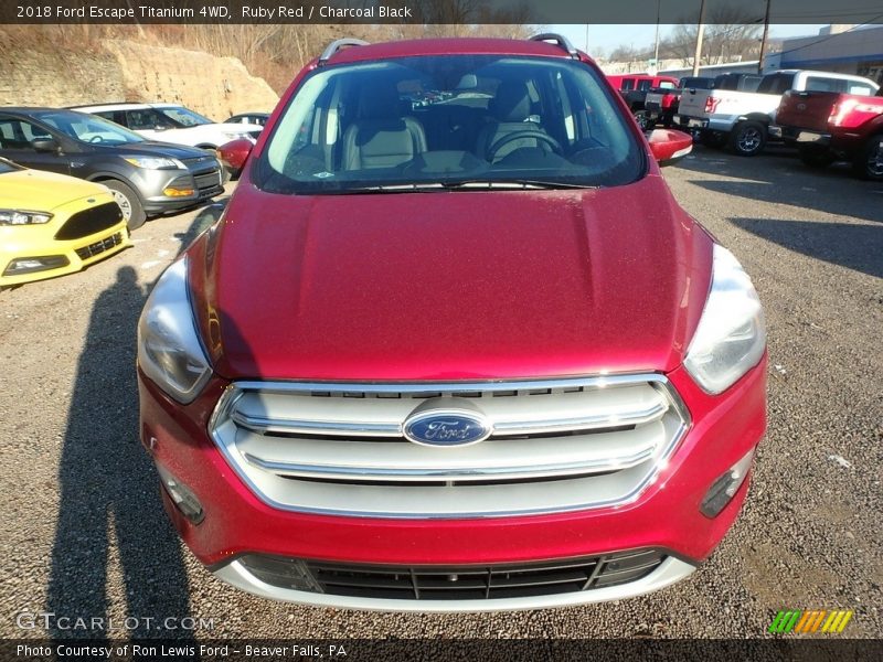 Ruby Red / Charcoal Black 2018 Ford Escape Titanium 4WD